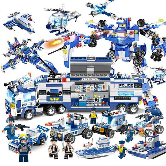 Norvo | 8 I 1 Robot Flybil By Politiet SWAT Byggestein