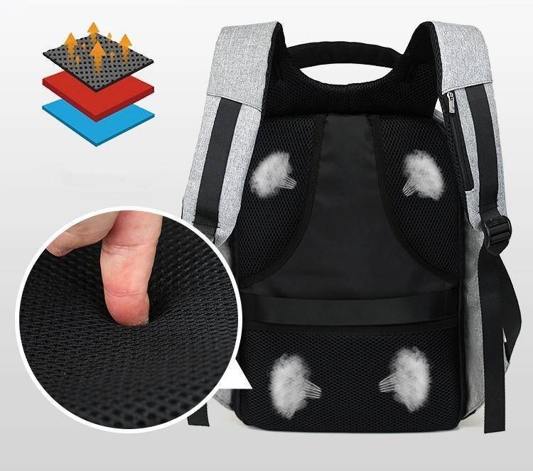 Norvo | Ryggsekk Casual Fashion Laptop Tyveri-resistent Notatbok Skoleveske med USB-port