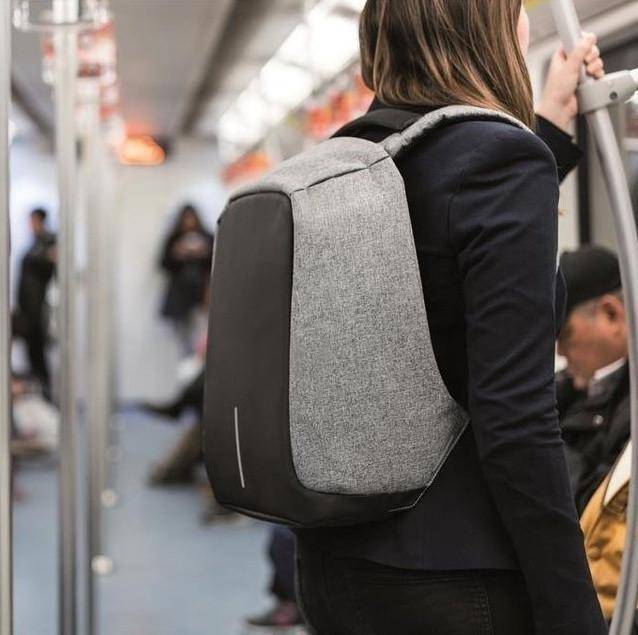 Norvo | Ryggsekk Uformell Mote Laptop Tyverisikret Notatbok Skoleveske med USB-Port