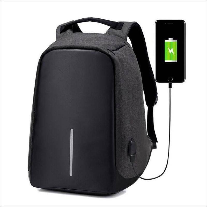 Norvo | Ryggsekk Casual Fashion Laptop Tyveri-resistent Notatbok Skoleveske med USB-port