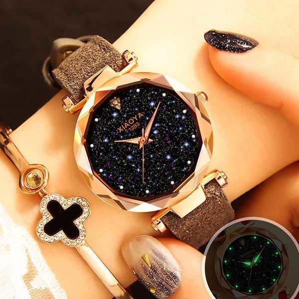 Norvo | Luminous Starry Sky Multi-Color Casual Designer Klok