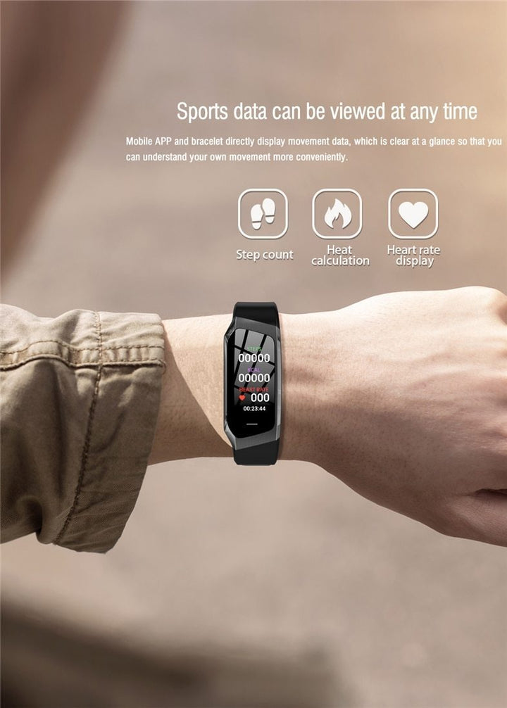 Norvo | Fitband Smartklokke Vanntett Blodtrykk Oksygen Pulsmonitor Sport Armbånd