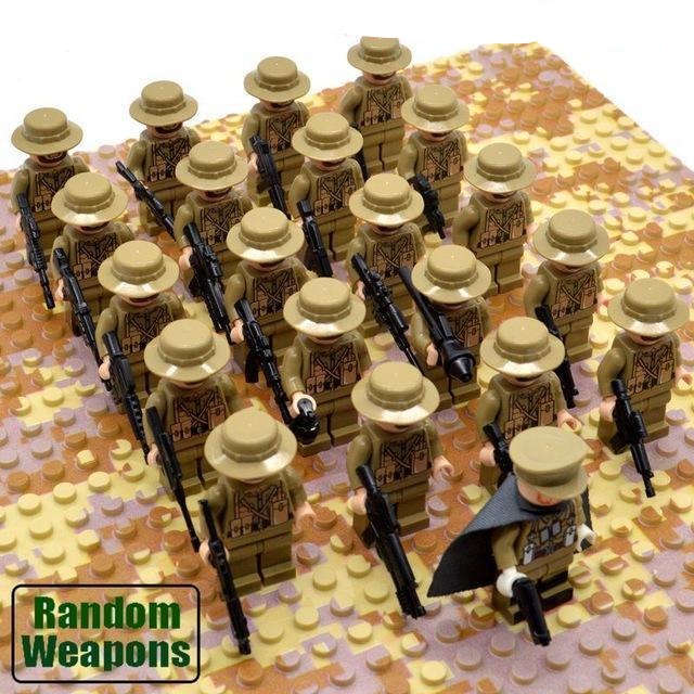 Norvo | 21PCs/set WWII Hæren Militær Byggeblokker Tyskland Frankrike Italia Japan Storbritannia