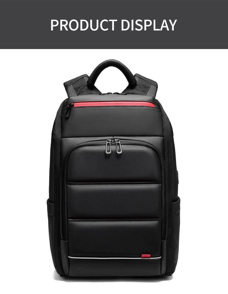 Norvo | 15,6 tommers laptop reise ryggsekk vannavstøtende funksjonell ryggsekk med USB-ladeport