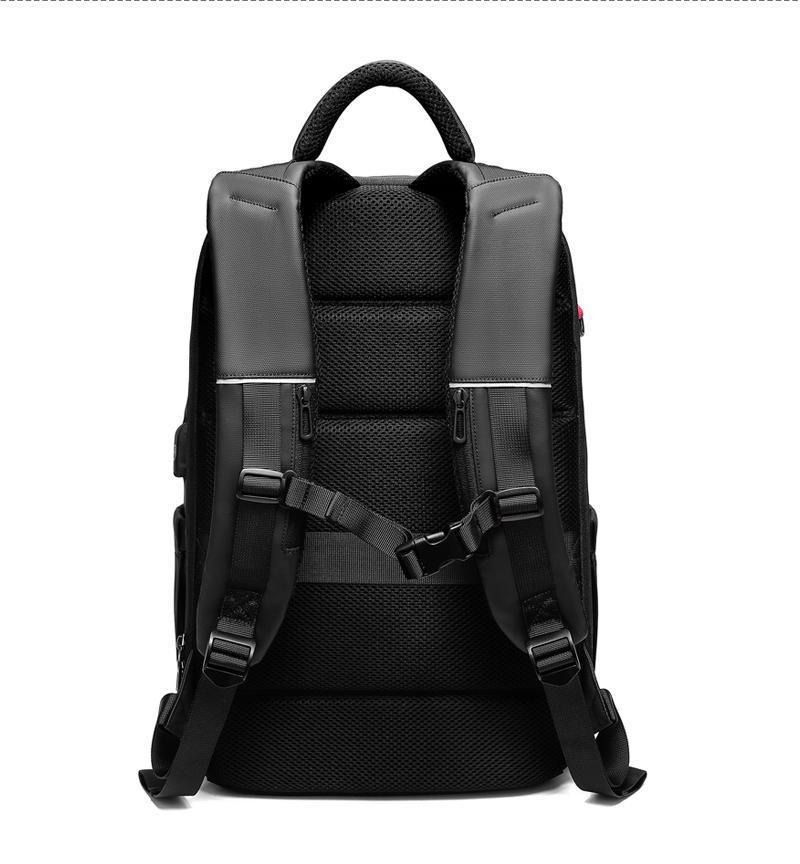 Norvo | 15,6 tommers laptop reise ryggsekk vannavstøtende funksjonell ryggsekk med USB-ladeport