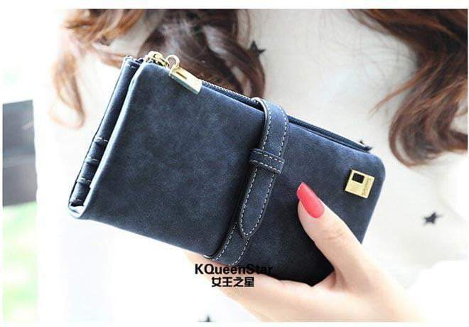 Norvo | Nye vintermote trender Pumping Frosted multi-kort posisjon to fold lommebok