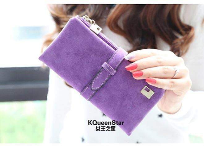 Norvo | Nye vintermote trender Pumping Frosted Multi-kort posisjon to-fold lommebok