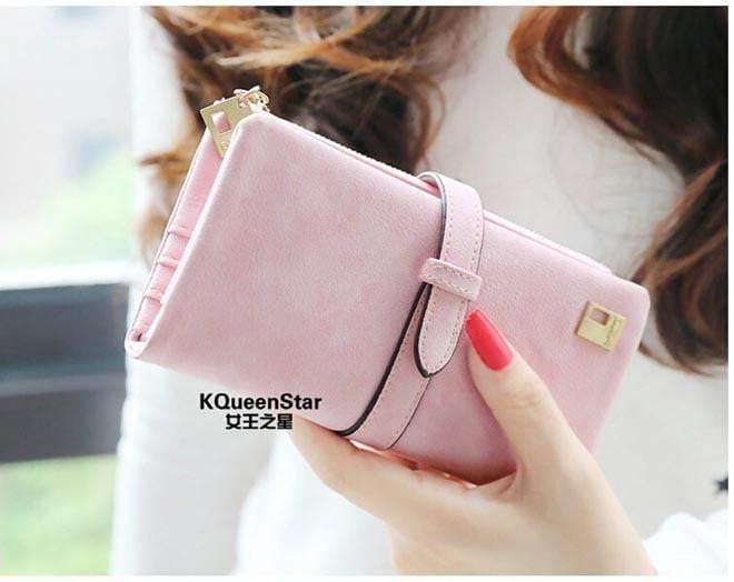 Norvo | Nye vintermote trender Pumping Frosted Multi-kort posisjon to-fold lommebok