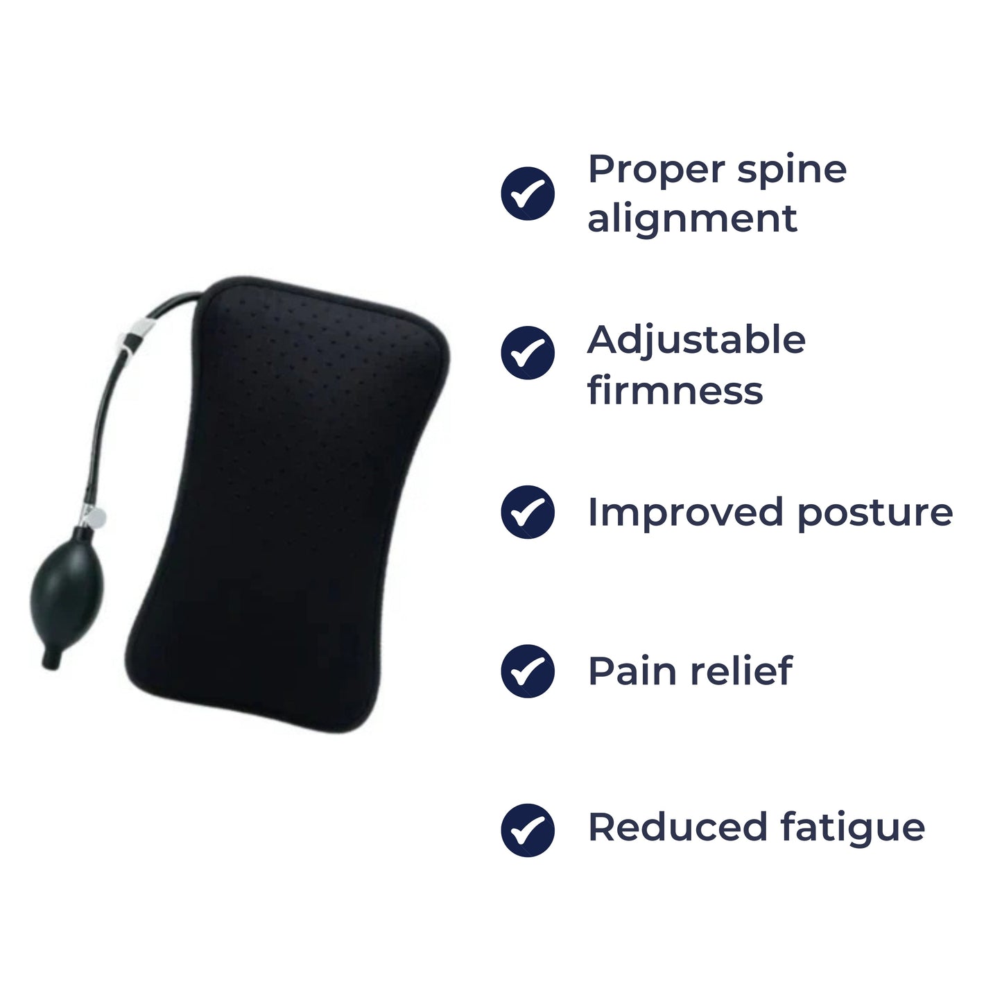 Ryggjustering – Justerbar fasthet – Lindre ryggsmerter – Kontor reise bilsete støtte Norvo