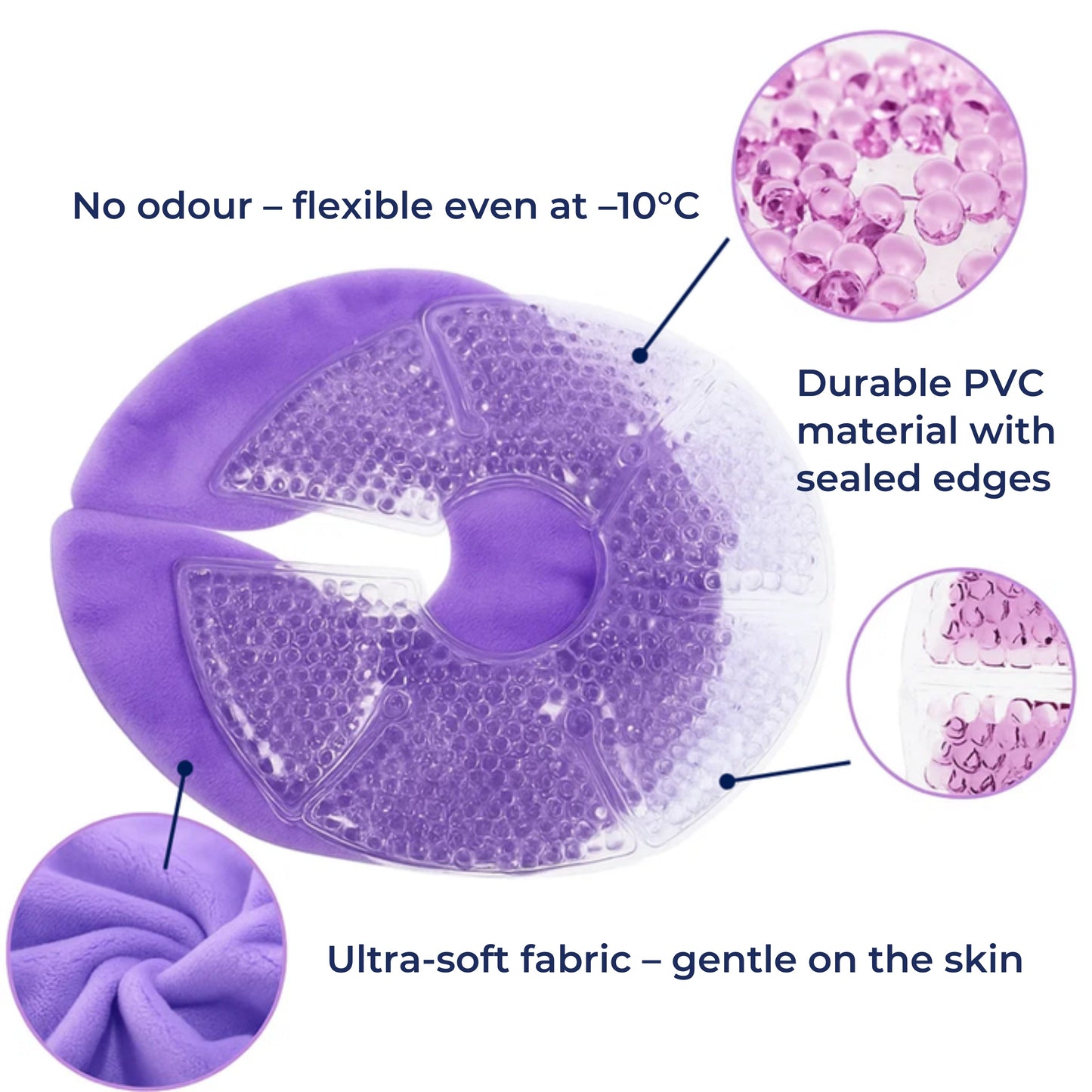 Engorgement Relief – Hot & Cold Contoured Gel Design – Comfort & Pain Relief for Nursing Mums Norvo