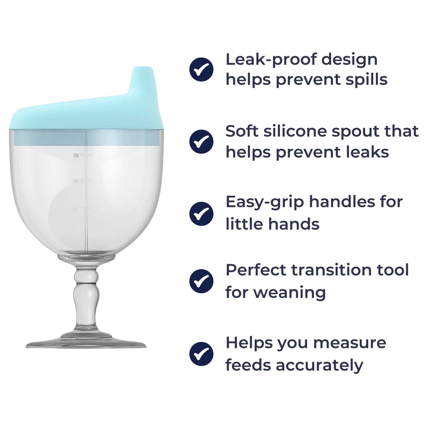 No-Spill Silikone – Easy-Grip Håndtak – Støtter Avvenning – Mess-Fri Drikking for Småbarn Norvo