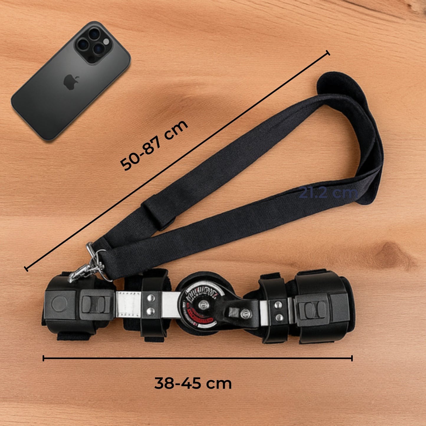 Justerbar ROM-dial – Mykt pustende materiale – Komfort hele dagen for smertelindring og restitusjon Norvo