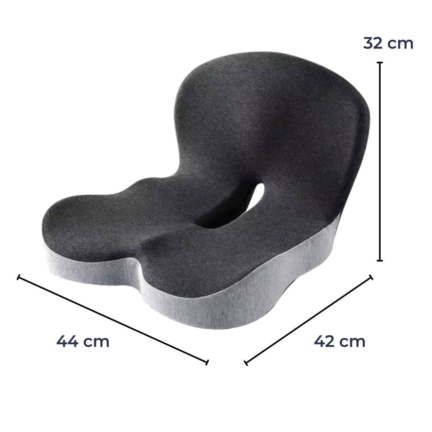 Lumbal- og halebeinsmerterelief – Minne-skum anti-skli støtte – Kontor bil hjemmebruk Norvo