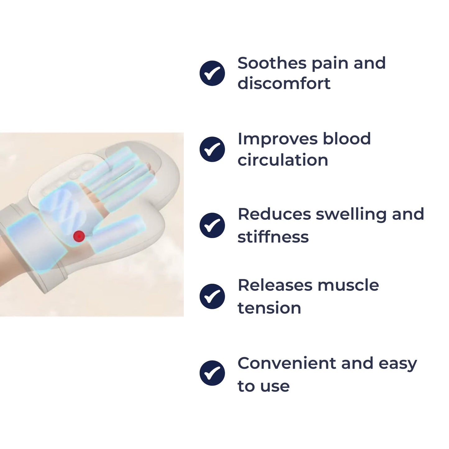 Varmeavlastningsenhet – Trådløs USB-oppladbar – Ideell for karpaltunnelsyndrom Norvo