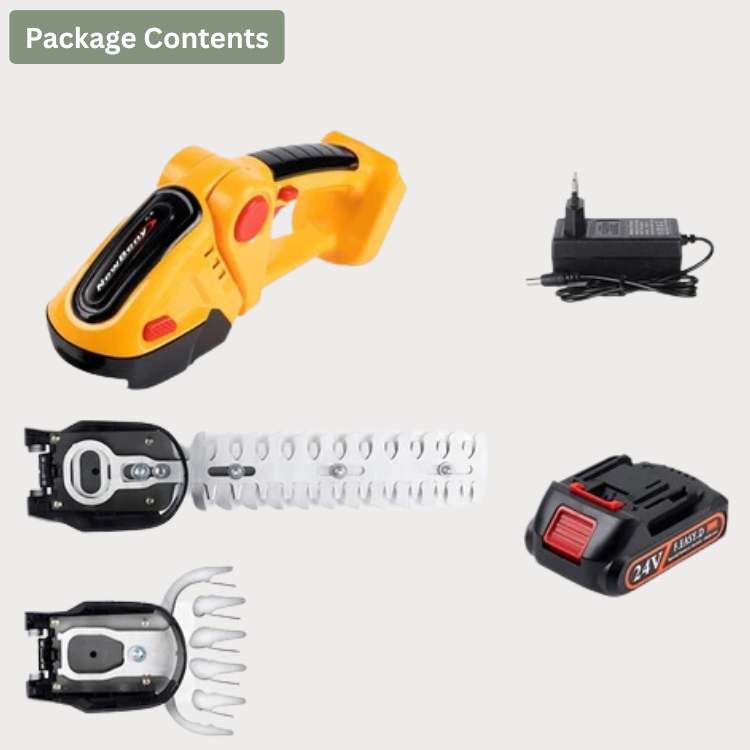 Norvo | Kablefri hekk- og busktrimmer | 2-i-1 kuttehoder, lett og ergonomisk for uanstrengt hagevedlikehold