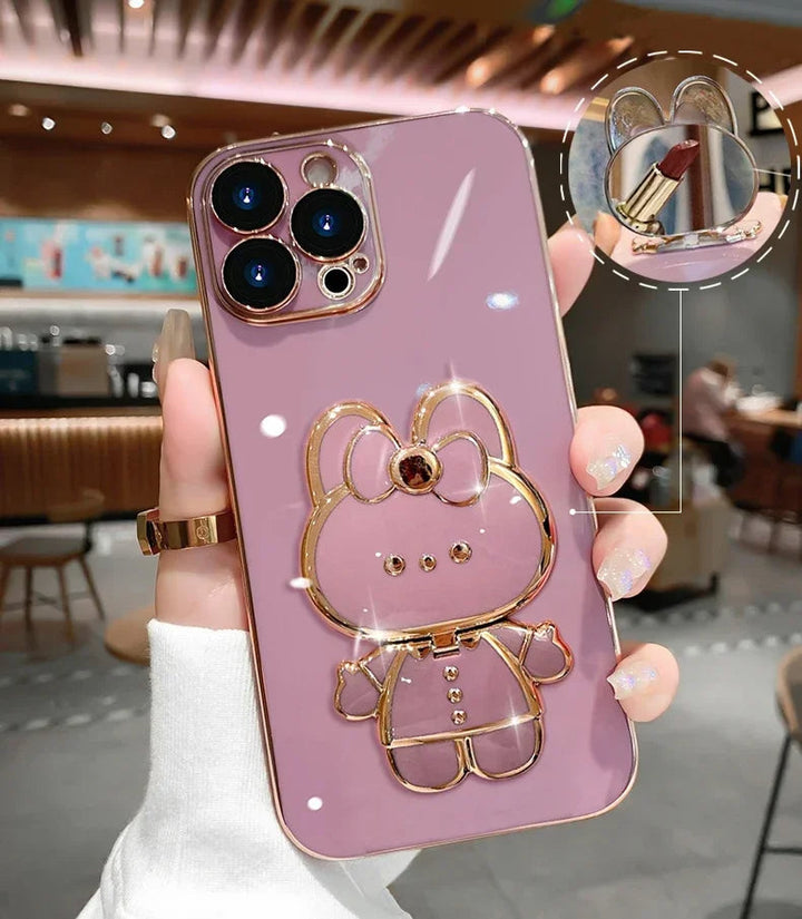 Norvo | 3D Kanin Koreansk Stil Speil iPhone Etui