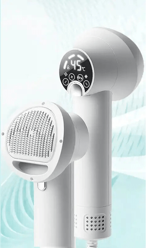 Norvo | PURRFECTDry – Stille 2-i-1 Kjæledyrtørker og Børste for Stressfri Stelling