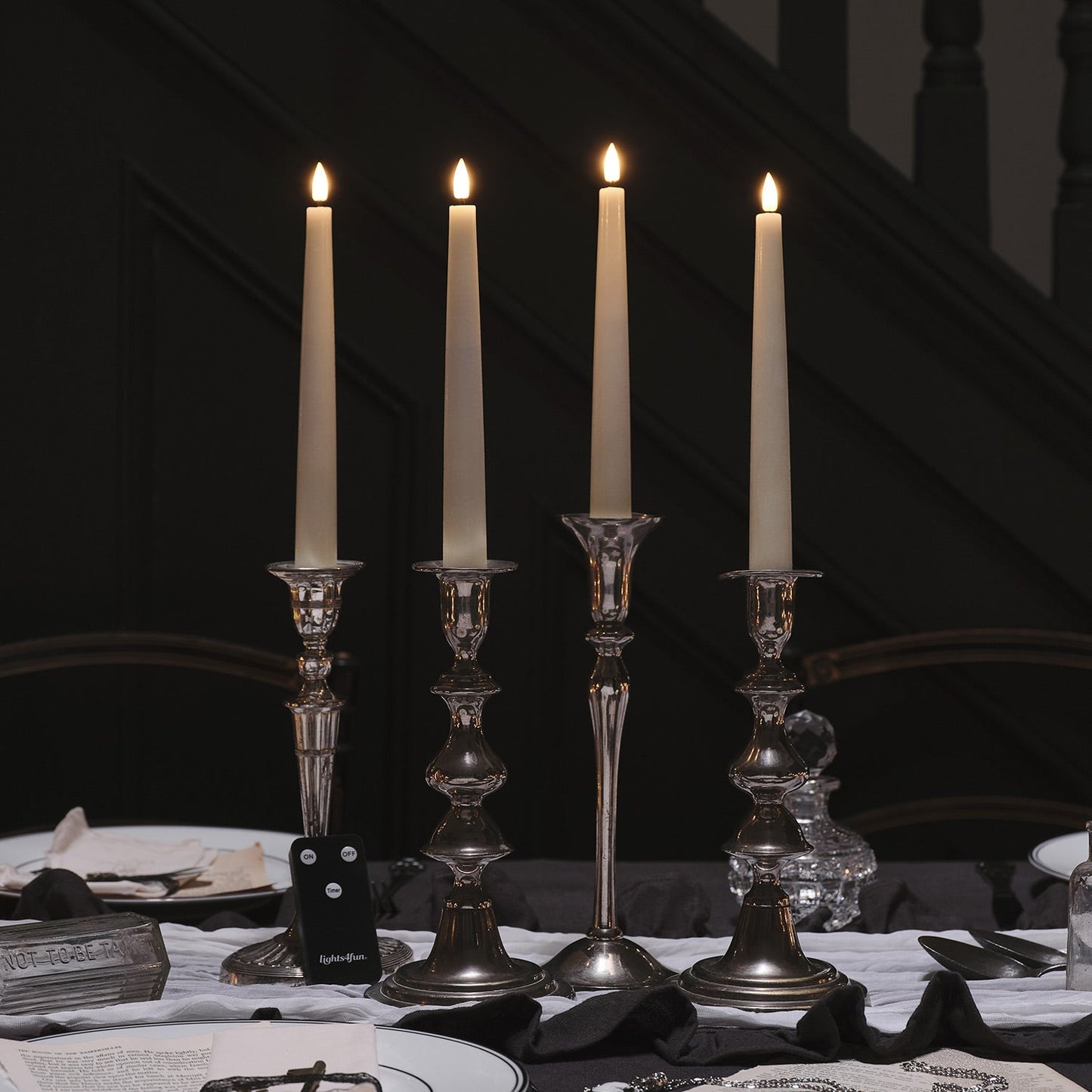 Norvo | LED Voks Flammende Stearinlys Sett