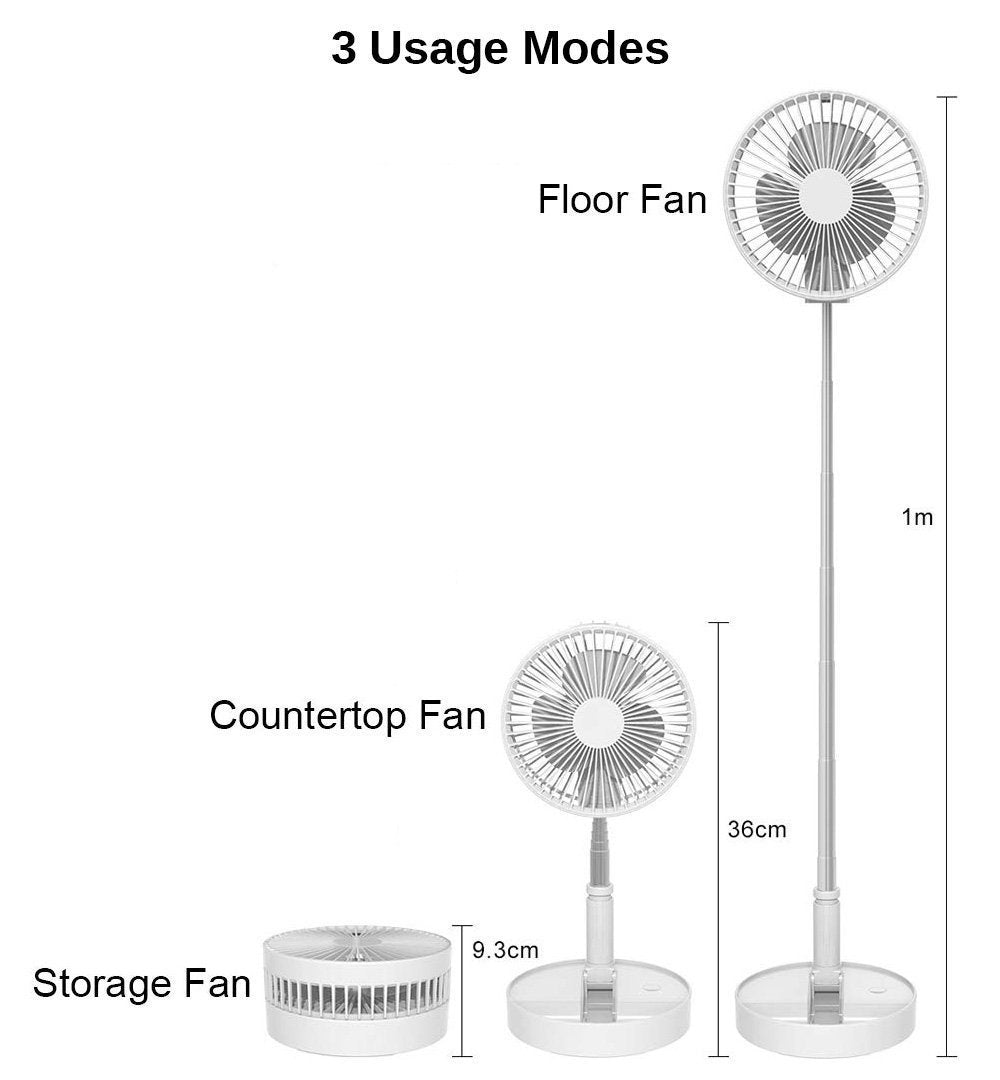 Norvo | Oppladbar Mini Teleskopvifte