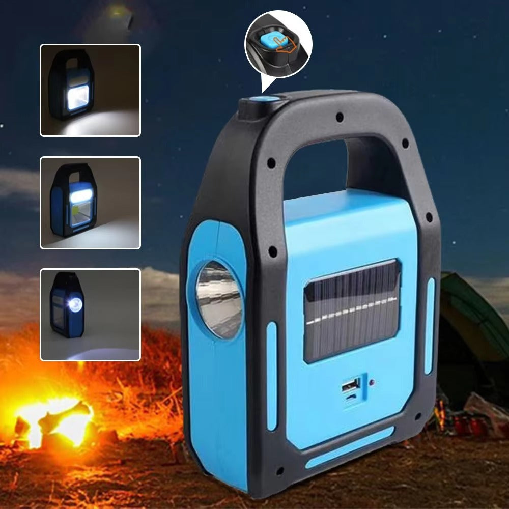 Norvo | Oppladbar USB Campinglampe med Powerbank - SolarGlow