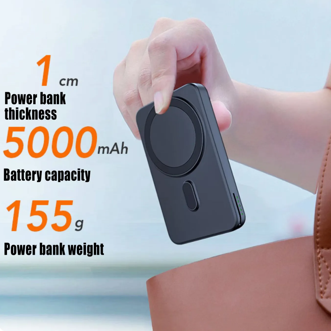 Norvo | 3i1 Magnetisk Hurtigladende Magsafe Power Bank Stasjon