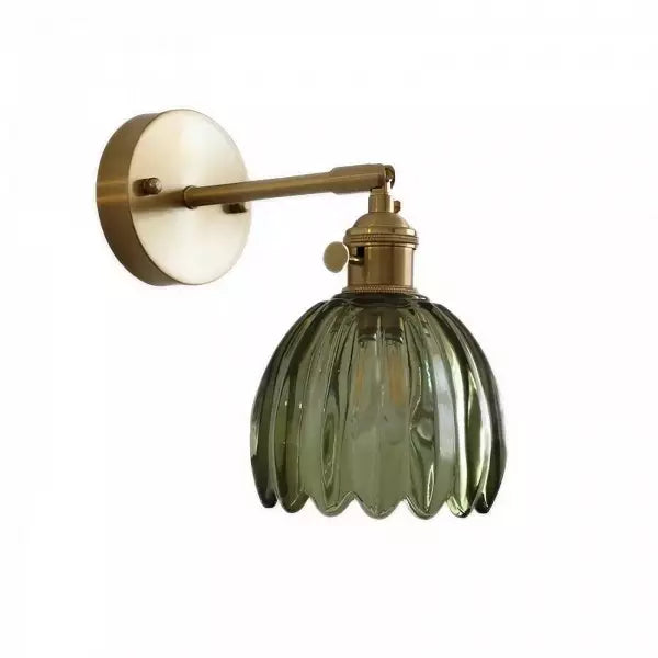 Norvo | Vegglampe Vintage Glass Messing Sconse