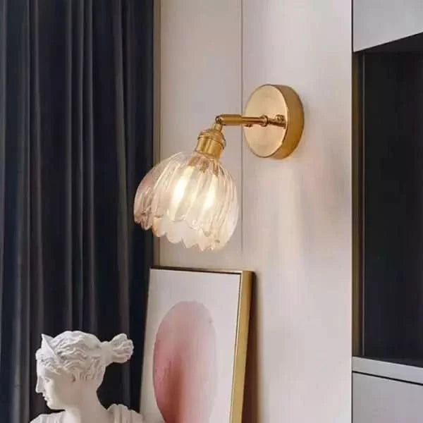 Norvo | Vintage Tulipan Glass Vegglampe Lys