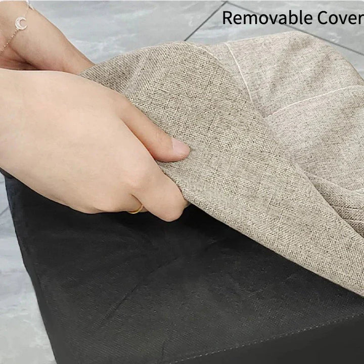 Norvo | Polstret ottoman pult i retro stil i pastellfarger