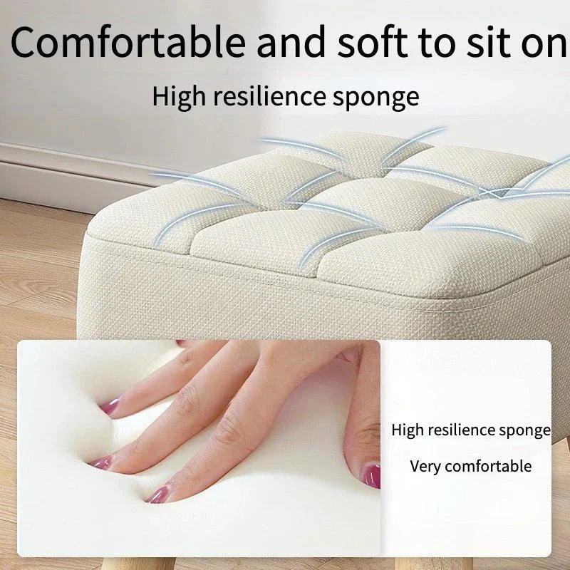 Norvo | Polstret ottoman pult i retro stil i pastellfarger