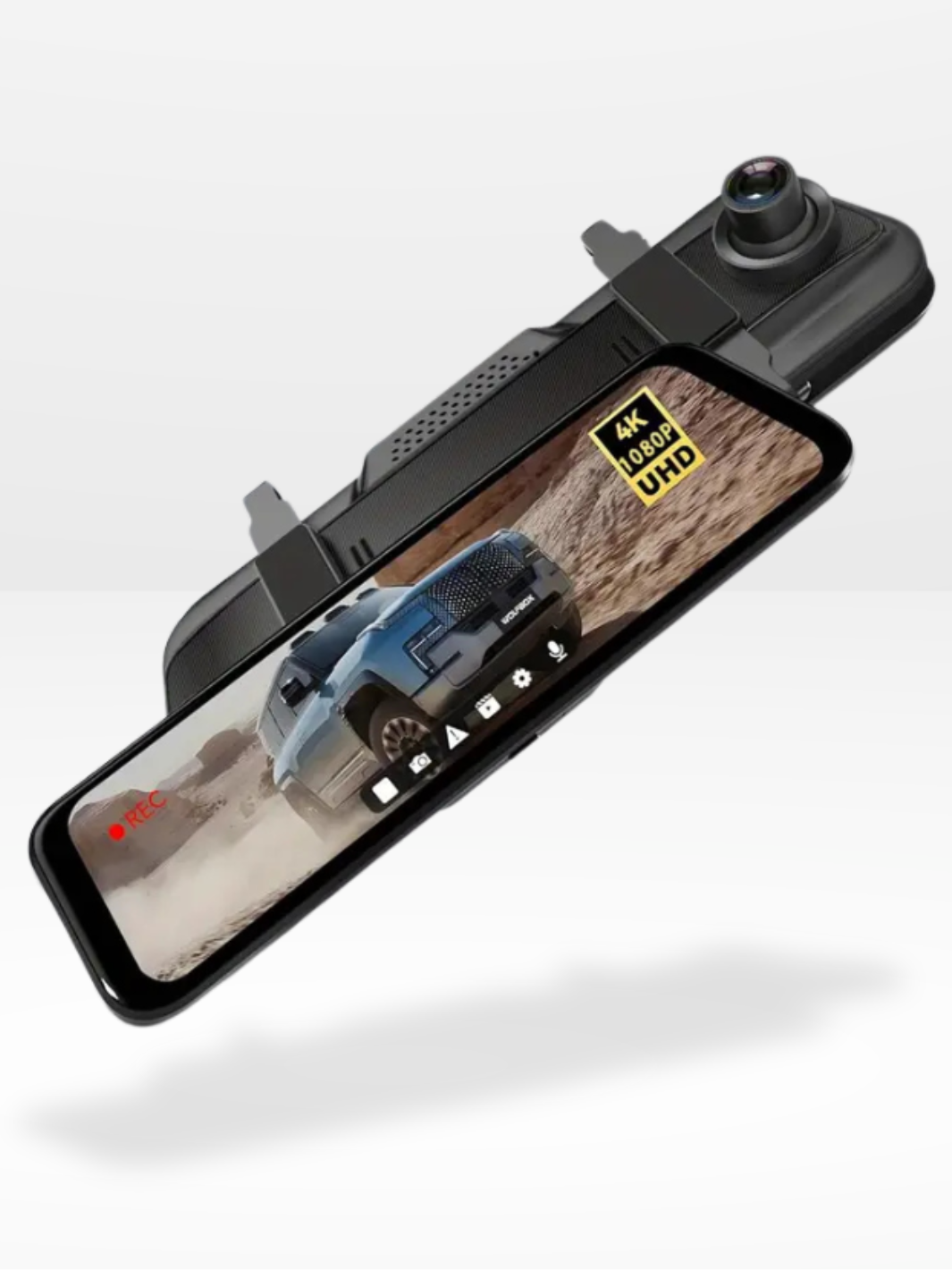 Norvo | Bakhjulsspeil Dash Cam 4K Front & Bak | CarPlay & Smart Kjøreassistent