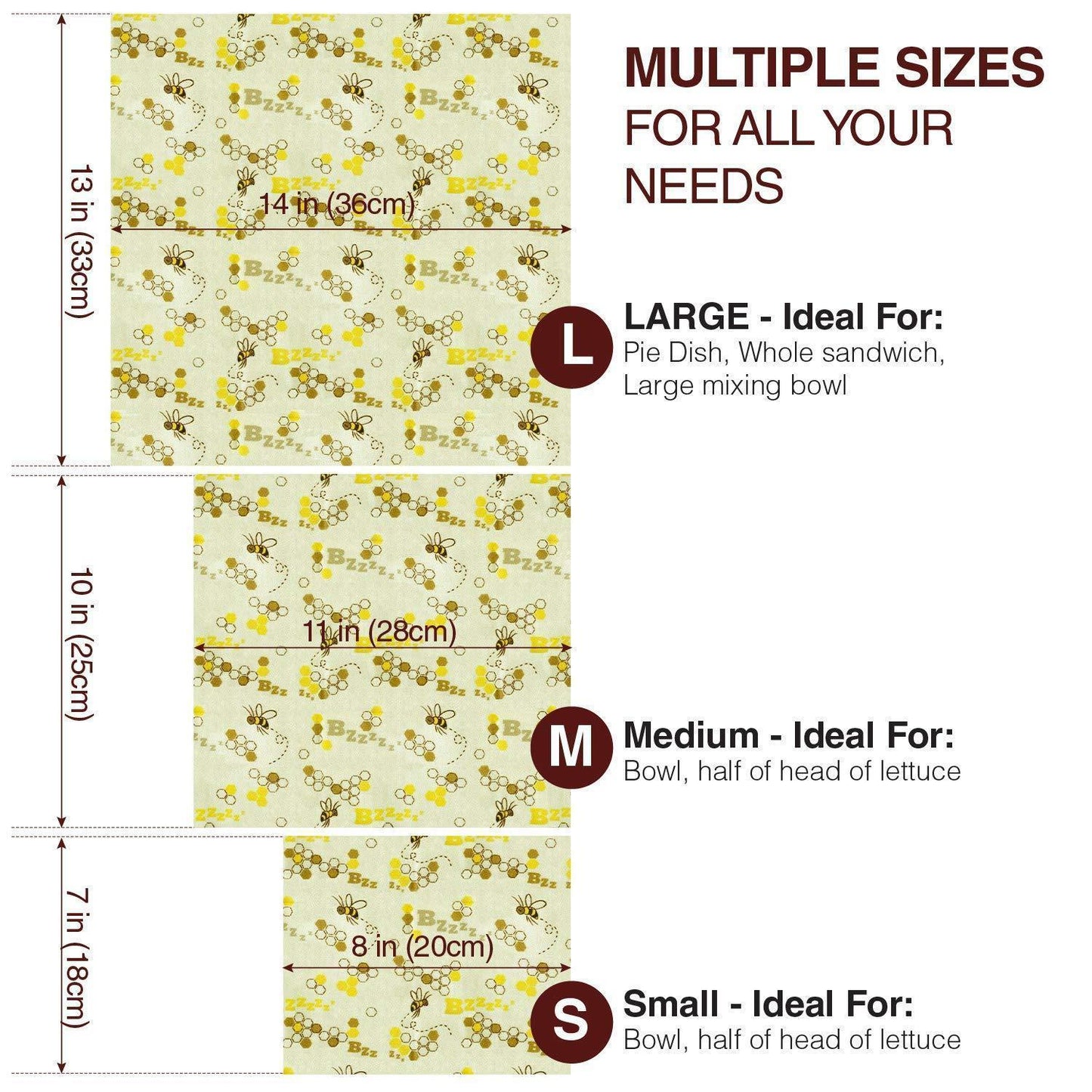 Norvo | Gjenbrukbar bivoks matinnpakning (3 stk)