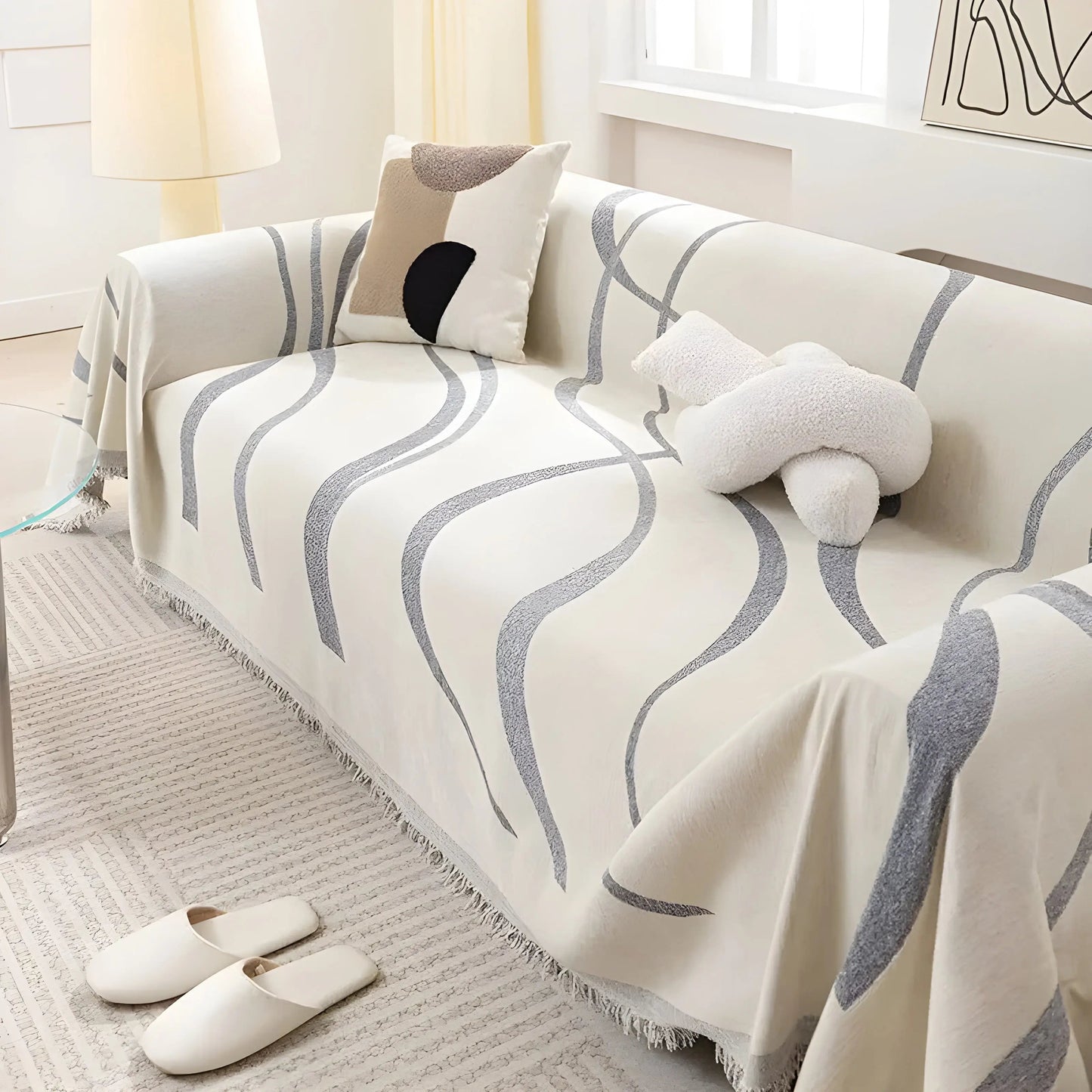 Norvo | Reversibel Chenille/Bomull Sofa Trekk - LuxeCasa