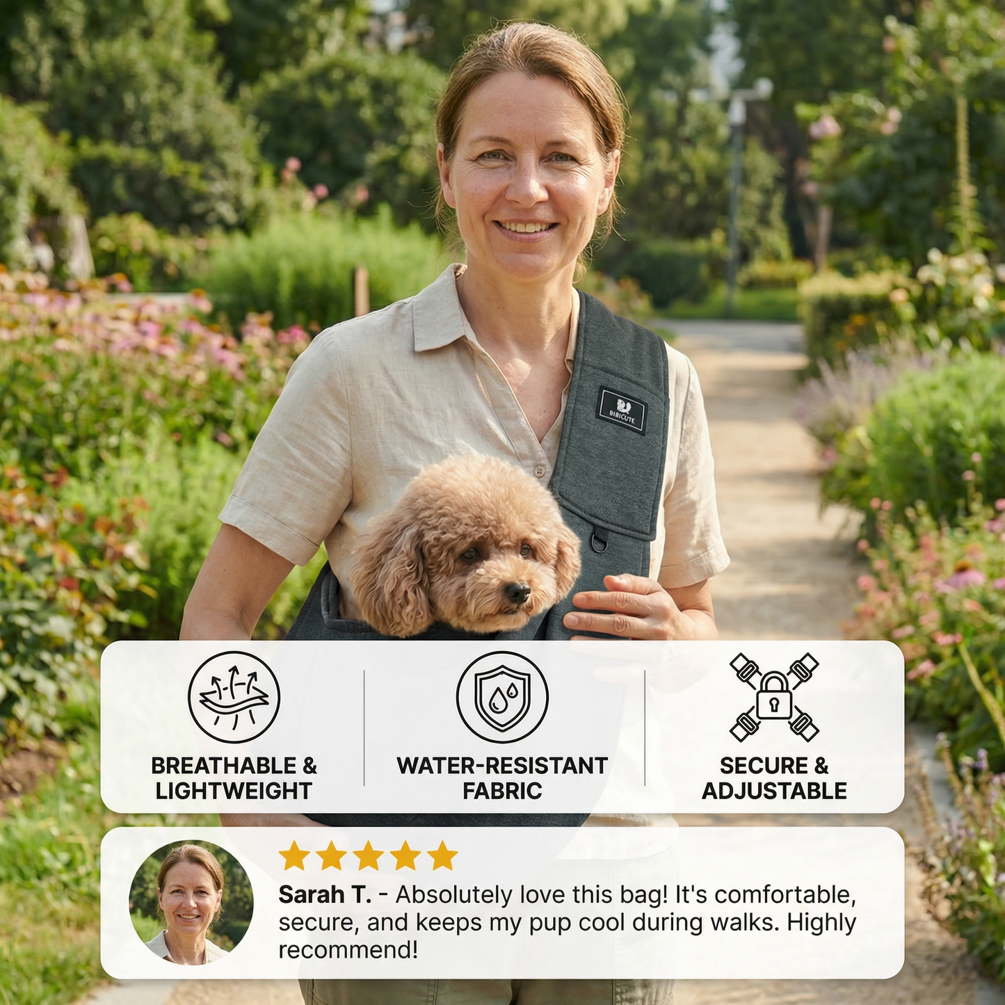Bærbar hundesekk – Pustende, vanntett og sikker bolleheis