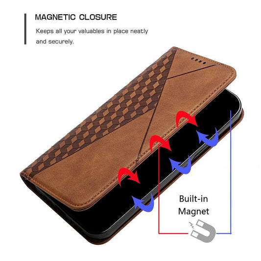 Norvo | Rombe mønster lommebokdeksel for Samsung Galaxy S21/S20