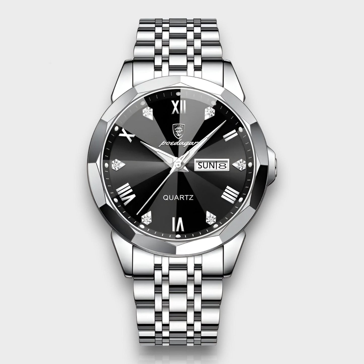 Norvo | Herre Automatisk Rustfritt Stål Klokke med Skinnrem