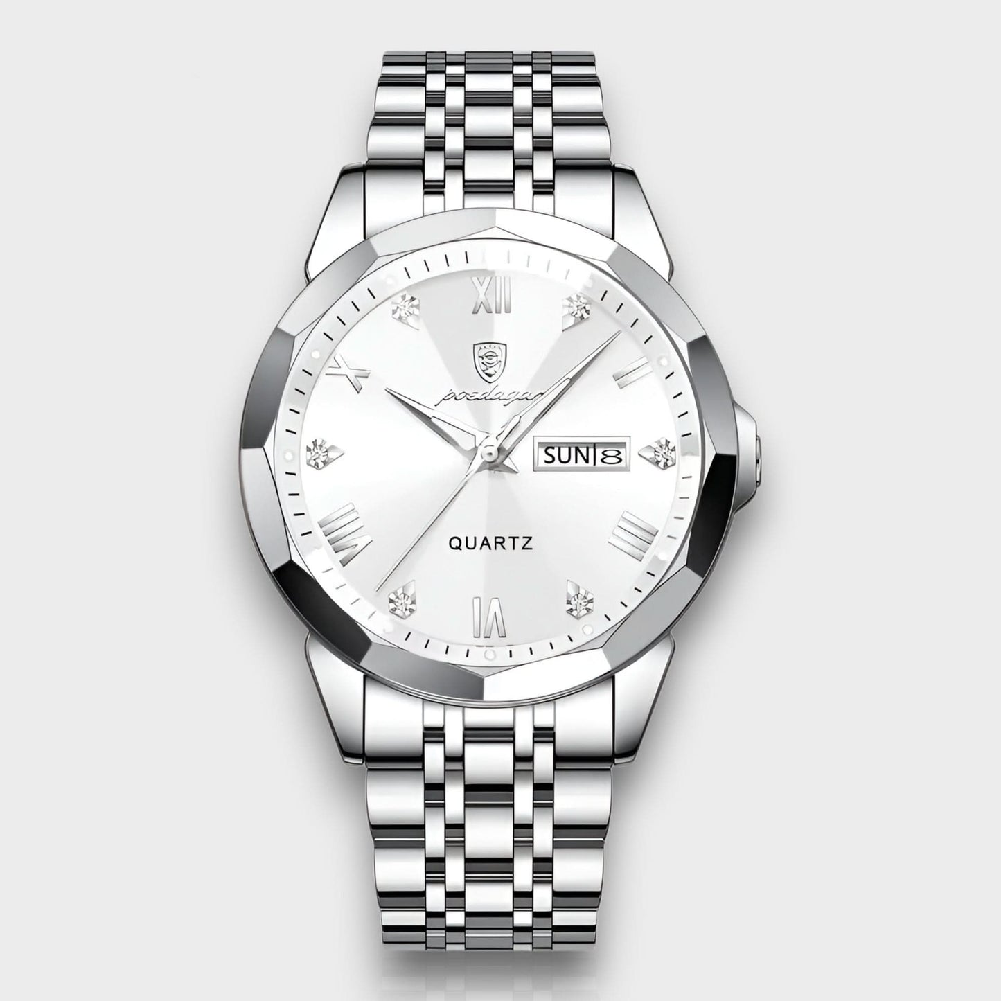 Norvo | Herre Automatisk Rustfritt Stål Klokke med Skinnrem