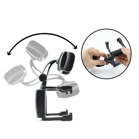 Norvo | Roadview – Bakview Speil Telefonfeste med 360° Rotasjon & Teleskopisk Arm