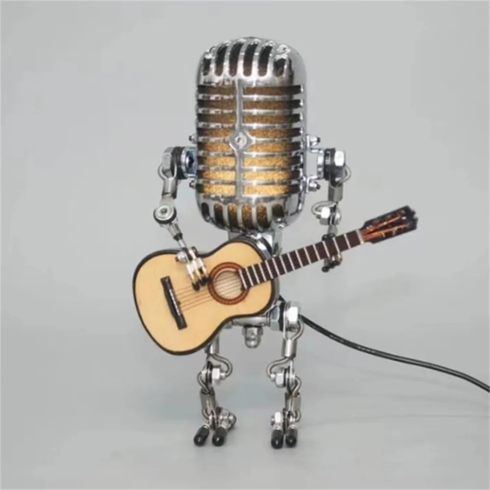 Norvo | Bordlampe med industriell robot gitar design
