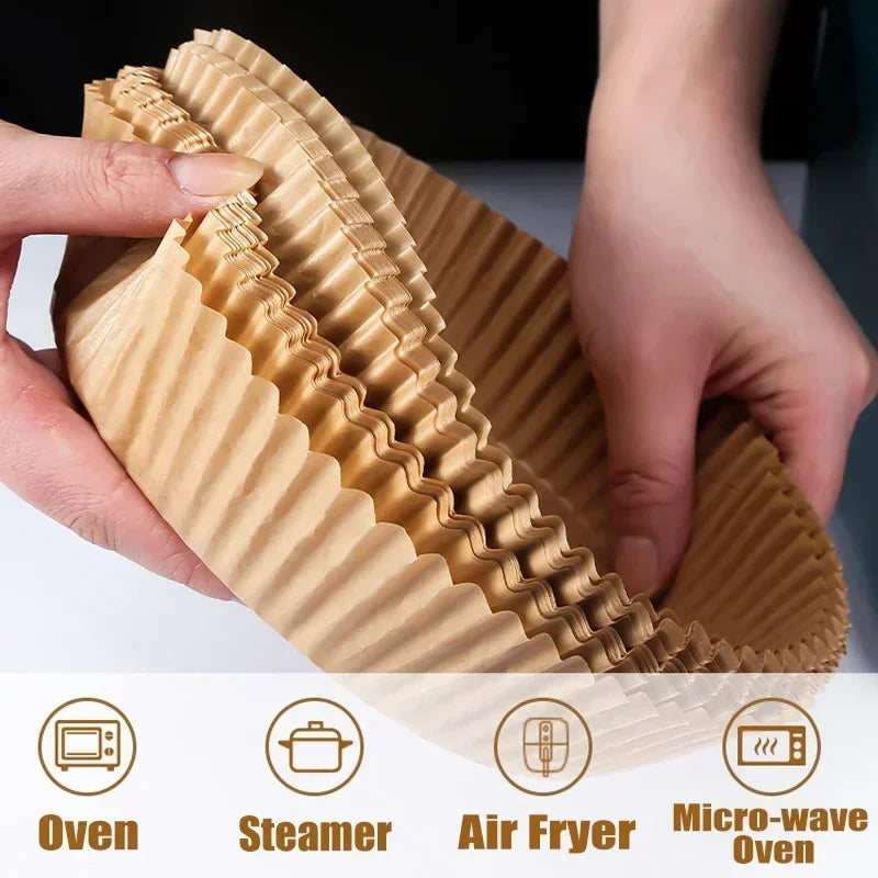 Runde luftfrityrpapir engangs non-stick bakepapir mikrobølgeovn | Norvo