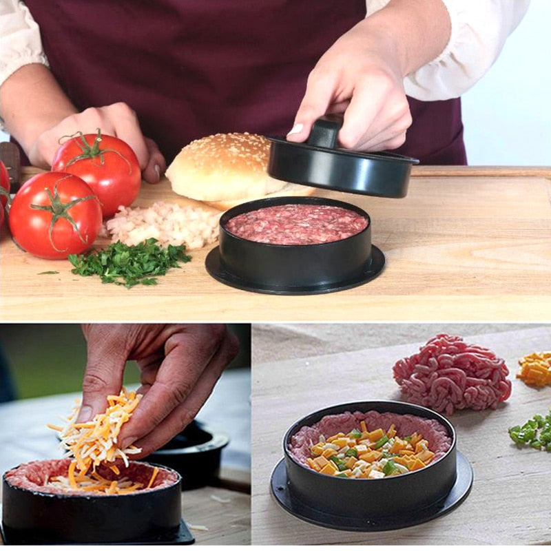 Rund Hamburgerpresse Hamburger Maker Burger Presse Mold Kjøkkenverktøy | Norvo