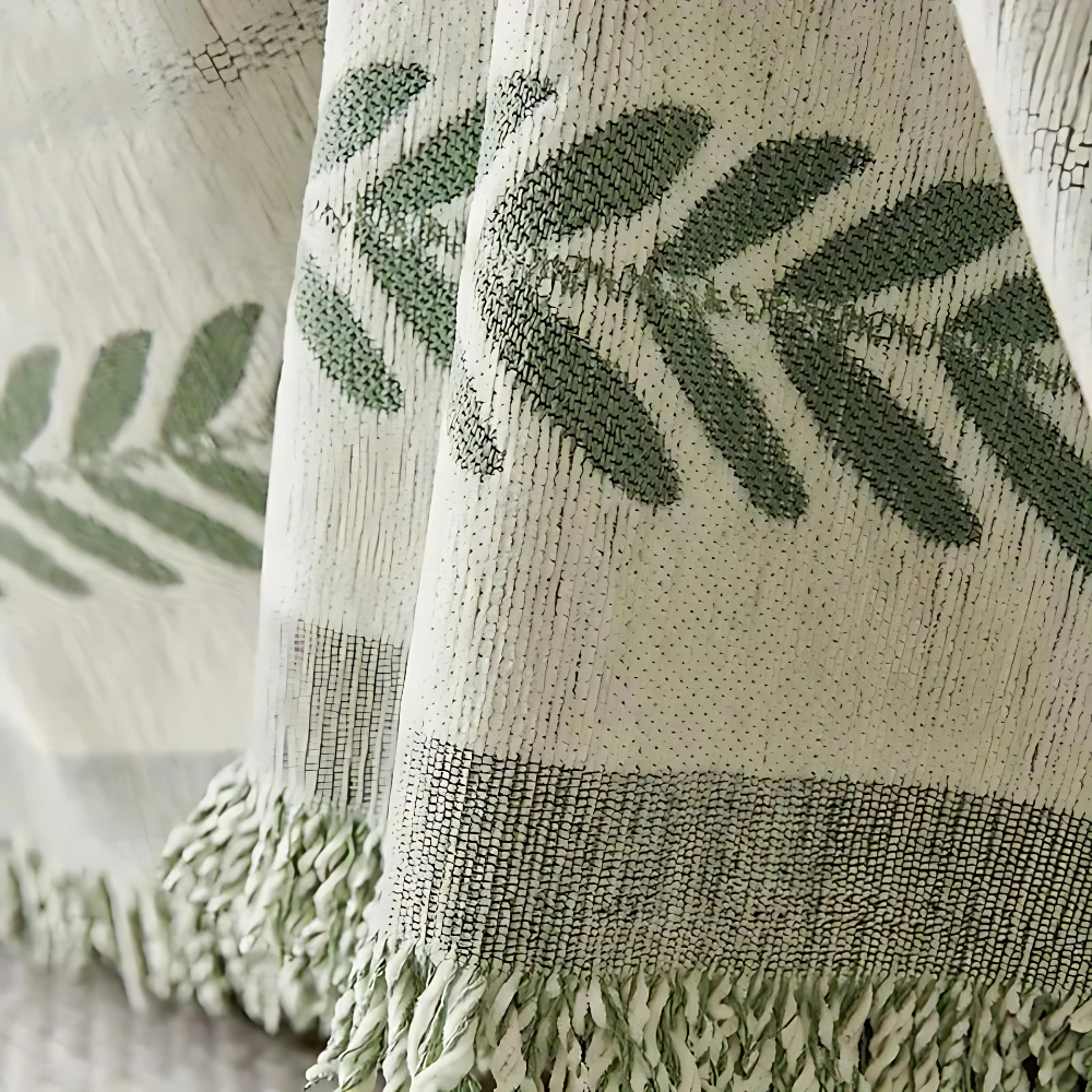 Norvo | Rustic Cotton Tassel Sofa Cover