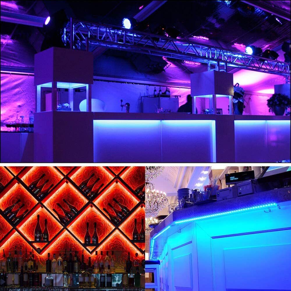 Norvo | LED Lyslist, 30 m, 15 m, Musikk Synkronisering, Bluetooth, 5050, RGB Ambient Lys med Fjernkontroll