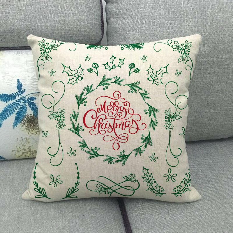 18" Cojines Merry Xmas Sofa Pute Deksel Tilbehør Hjem Sofa Dekor Putehylse Norvo