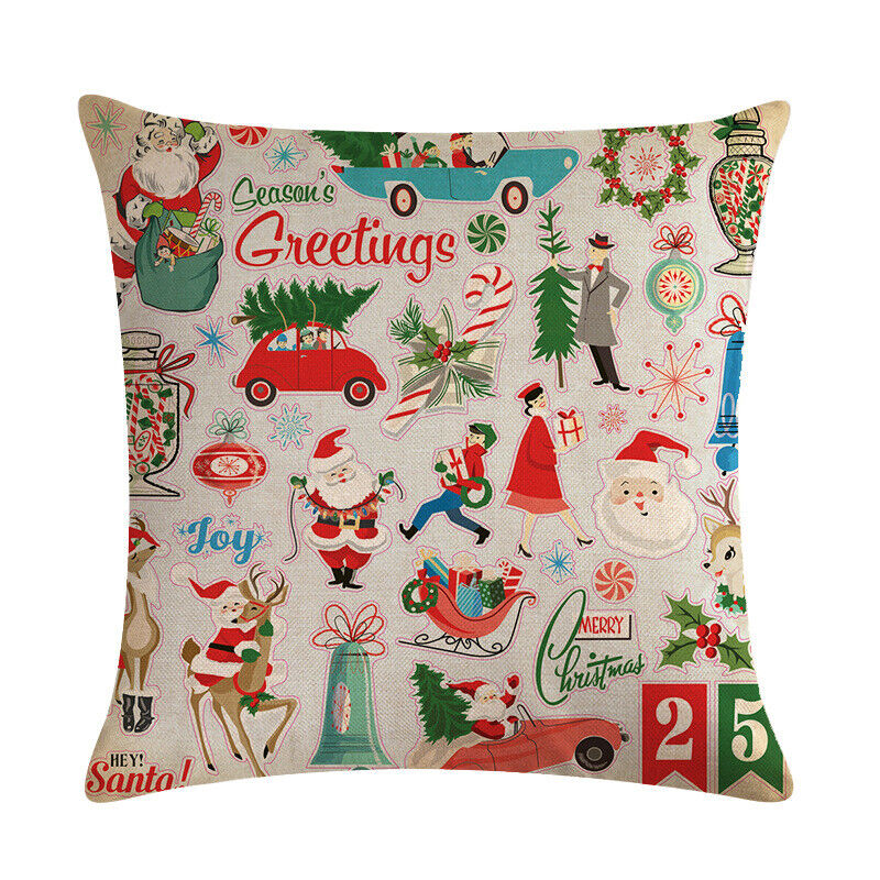 18" Cojines Merry Xmas Sofa Pute Deksel Tilbehør Hjem Sofa Dekor Putehylse Norvo