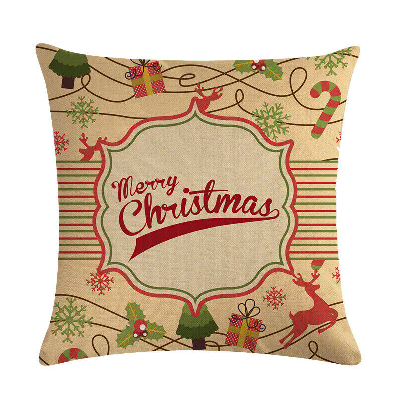 18" Cojines Merry Xmas Sofa Pute Deksel Tilbehør Hjem Sofa Dekor Putehylse Norvo