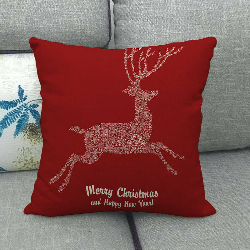 18" Cojines Merry Xmas Sofa Pute Deksel Tilbehør Hjem Sofa Dekor Putehylse Norvo