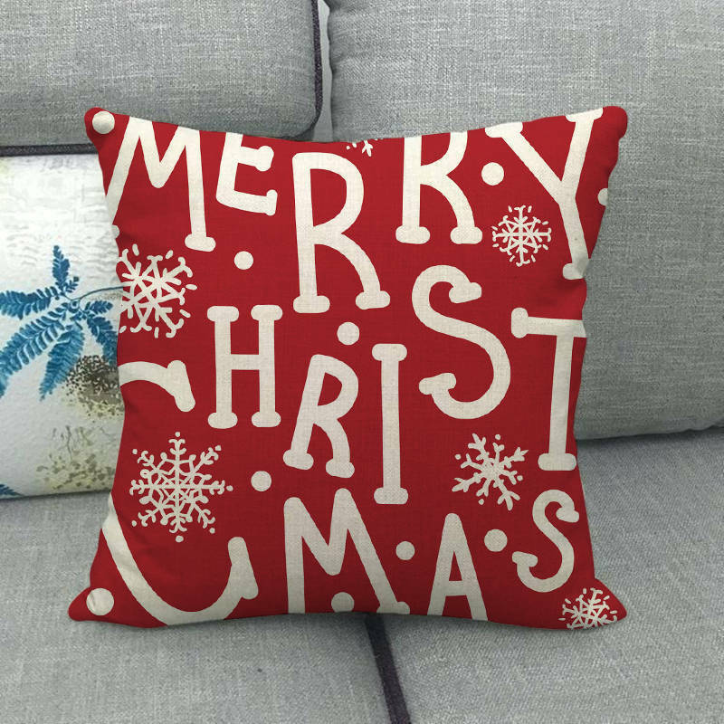 18" Cojines Merry Xmas Sofa Pute Deksel Tilbehør Hjem Sofa Dekor Putehylse Norvo