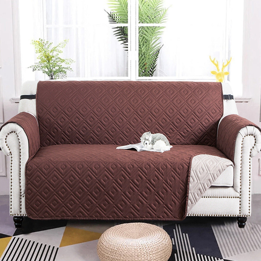 Quilted Sofa Cover Pet Protector Throw Waterproof Sofa Slip Covers 1/2/3 Settee Norvo