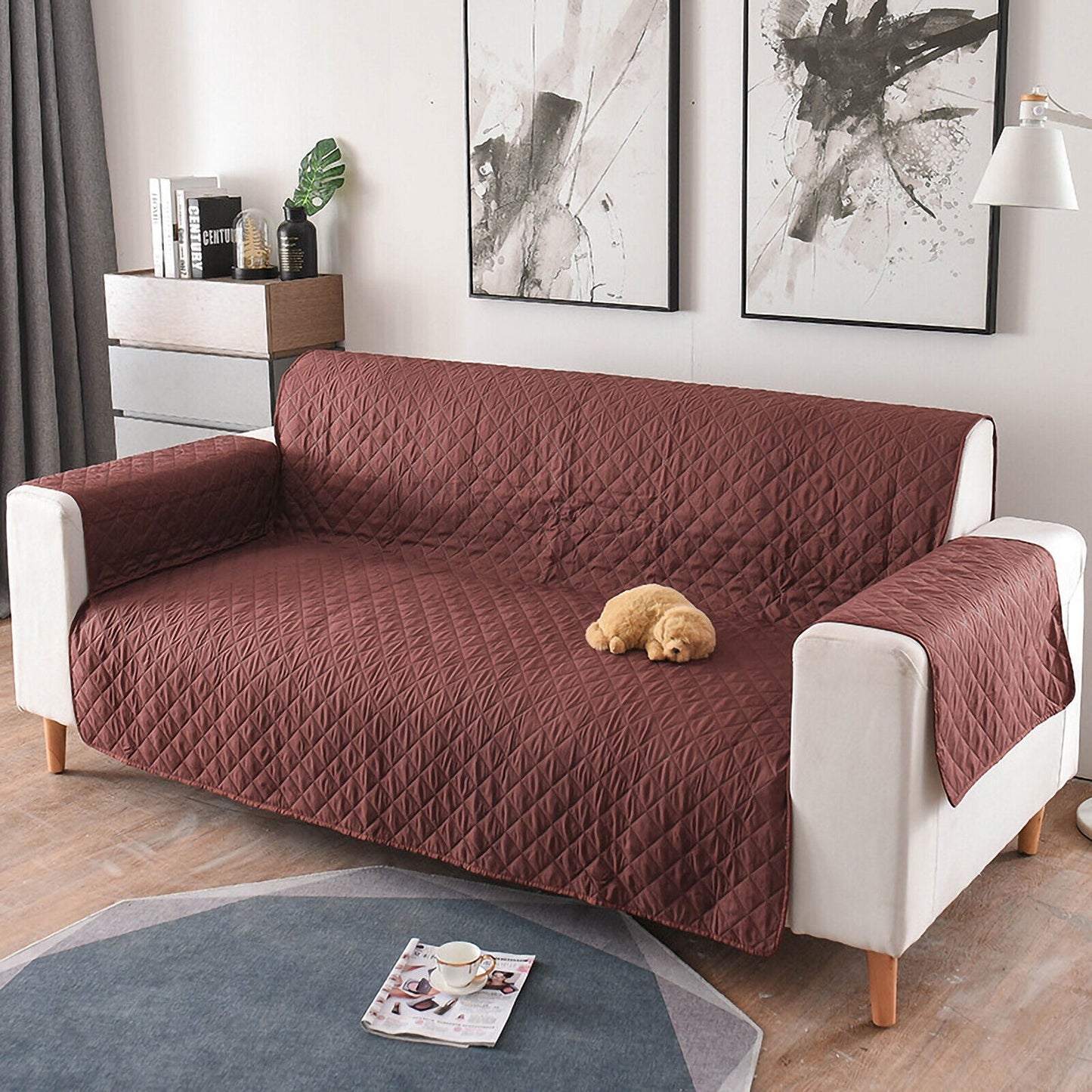 1/2/3 Seters Kjæledyr Sofa Beskyttelsesdeksel Quilted Sofa Deksel Lounge Slipcover Norvo