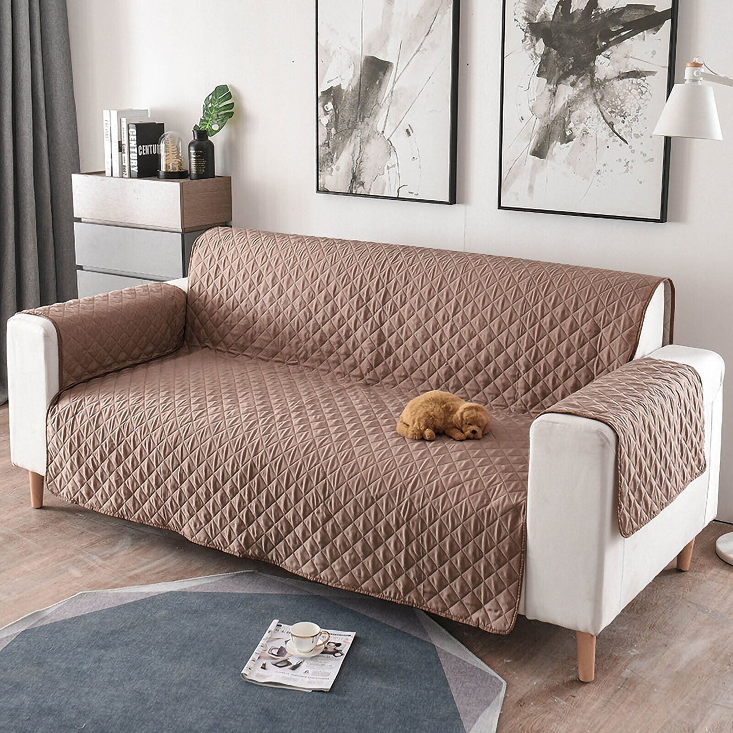 1/2/3 Seters Kjæledyr Sofa Beskyttelsesdeksel Quilted Sofa Deksel Lounge Slipcover Norvo